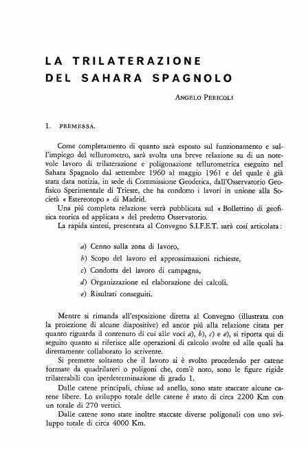 Copertina articolo #14 Bollettino SIFET ANNO: 1963 n.1